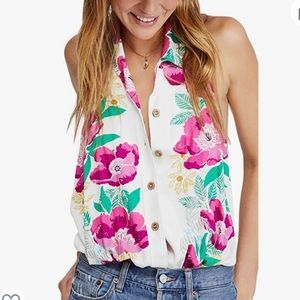 NWT Free People Floral Bodysuit